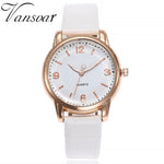 Vansvar Women Bamboo Grain Wristwatches Luxury Fashion Casual Quartz Leather Strap Watches Clock Relogio Feminino #5/22