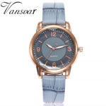 Vansvar Women Bamboo Grain Wristwatches Luxury Fashion Casual Quartz Leather Strap Watches Clock Relogio Feminino #5/22