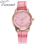 Vansvar Women Bamboo Grain Wristwatches Luxury Fashion Casual Quartz Leather Strap Watches Clock Relogio Feminino #5/22