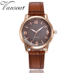 Vansvar Women Bamboo Grain Wristwatches Luxury Fashion Casual Quartz Leather Strap Watches Clock Relogio Feminino #5/22