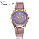 Vansvar Women Bamboo Grain Wristwatches Luxury Fashion Casual Quartz Leather Strap Watches Clock Relogio Feminino #5/22
