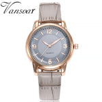 Vansvar Women Bamboo Grain Wristwatches Luxury Fashion Casual Quartz Leather Strap Watches Clock Relogio Feminino #5/22