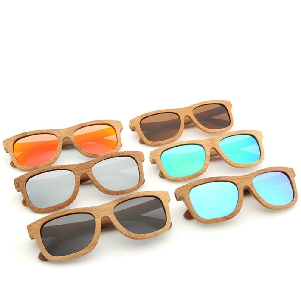 2018 New Fashion Products Men Women Glass Bamboo Sunglasses AU Retro Vintage Wood Lens Wooden Frame Handmade