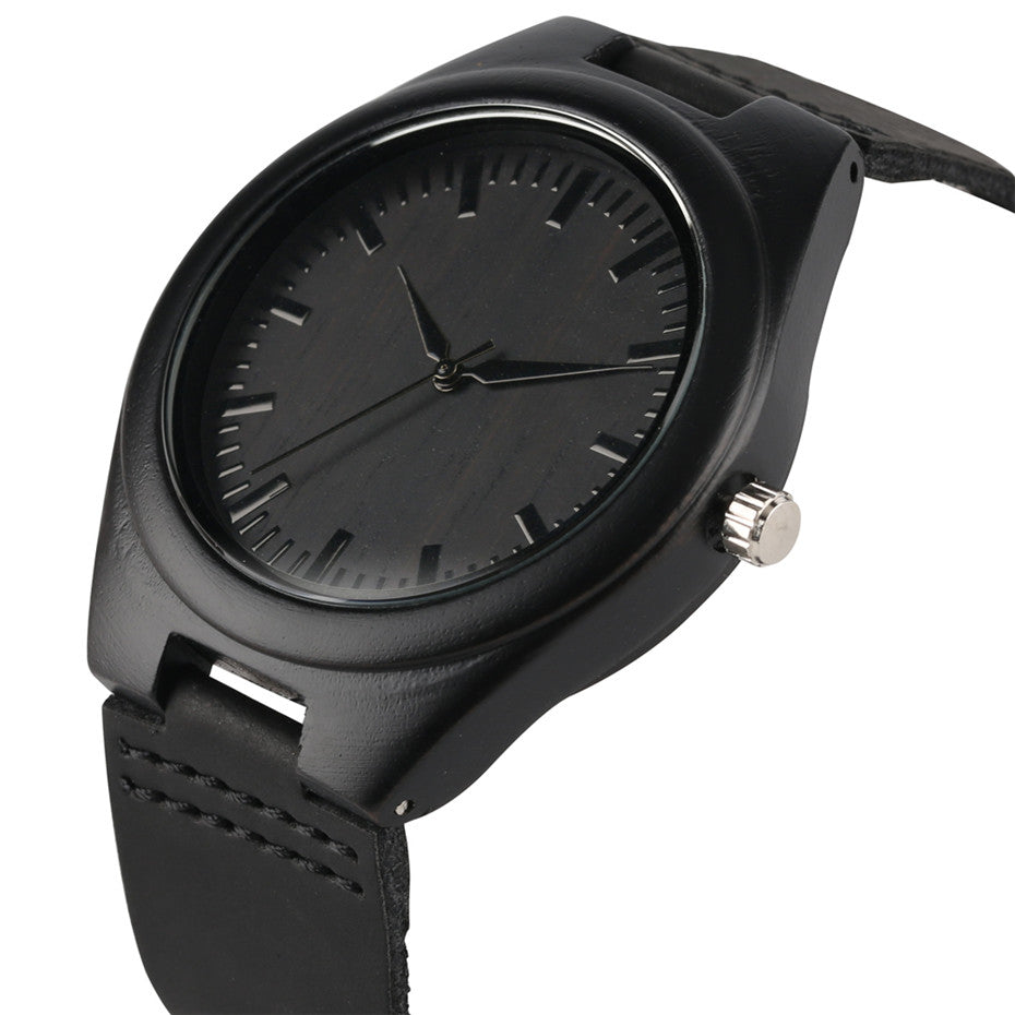 Nature Wooden Watch 2018 Minimalist Clock Bamboo Genuine Leather Fashion Men Women Creative Cool Male Female Gift Free Shipping