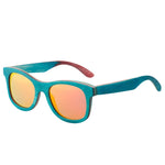 New fashion Retro Wood Women sunglasses men high grade Brand Design Peacock blue Polarized sunglasses Beach Bamboo eyeglasses