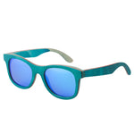 New fashion Retro Wood Women sunglasses men high grade Brand Design Peacock blue Polarized sunglasses Beach Bamboo eyeglasses