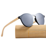 2018 BARCUR Sunglasses Cat Eye Wood Bamboo Sunglasses Women Fashion Mirror Sunglasses Men Brand Designer HD Glasses