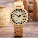 YISUYA Natural Wood Watch Men Handmade Full Wooden Clock Hour Minimalist Women Fashion Bamboo Bangle Quartz Reloj de madera 2019