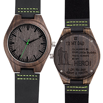 Mens UWOOD Luxury Quartz Watch Casual Bamboo Wood Watch World Map Compass Casual Fashion Wood Bamboo Watch