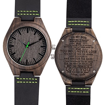 Mens UWOOD Luxury Quartz Watch Casual Bamboo Wood Watch World Map Compass Casual Fashion Wood Bamboo Watch