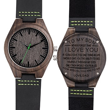 Mens UWOOD Luxury Quartz Watch Casual Bamboo Wood Watch World Map Compass Casual Fashion Wood Bamboo Watch