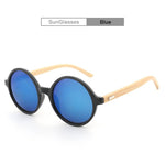 Bamboo Sunglasses Round Brand Designer Goggles Women/men Lentes Oculos De Sol Retro Vintage UV400 2018 new fashion high quality