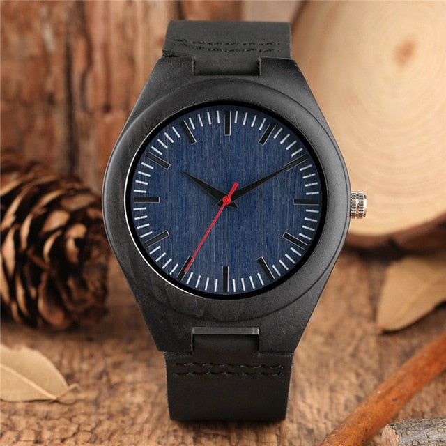 Nature Wooden Watch 2018 Minimalist Clock Bamboo Genuine Leather Fashion Men Women Creative Cool Male Female Gift Free Shipping