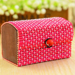 Fashion jewelry box Ring Earrings Necklace Display Bamboo Wooden Case Jewelry Storage Box