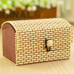 Fashion jewelry box Ring Earrings Necklace Display Bamboo Wooden Case Jewelry Storage Box