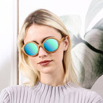 Angcen Fashion Bamboo Sunglasses Women Vintage Design Round Sunglasses Polarized Ladies Luxury glasses with wood bamboo case