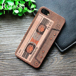 Compass Pirate Anchor Original Bamboo Wood Phone Case For Iphone 7 8 X XS Max 8Plus 5 5S SE 6S Plus Cartoon iphonex Cover Skull