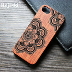 Compass Pirate Anchor Original Bamboo Wood Phone Case For Iphone 7 8 X XS Max 8Plus 5 5S SE 6S Plus Cartoon iphonex Cover Skull