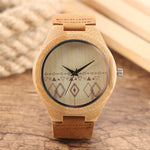 Bamboo Watch Mens Handmade Wooden Wristwatch Quartz Genuine Leather Wood Watch for Men Unique Fashion Wrist Clock Gifts reloj