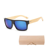 Original Wooden Bamboo Sunglasses Men Women Mirrored UV400 Sun Glasses Real Wood Shades Gold Blue Outdoor Goggles Sunglases Male